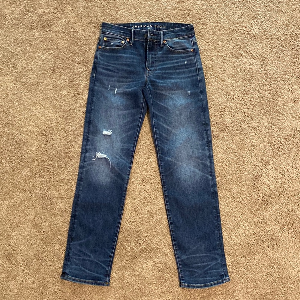 American Eagle AirFlex+Temp Tech Ripped Original Straight jeans